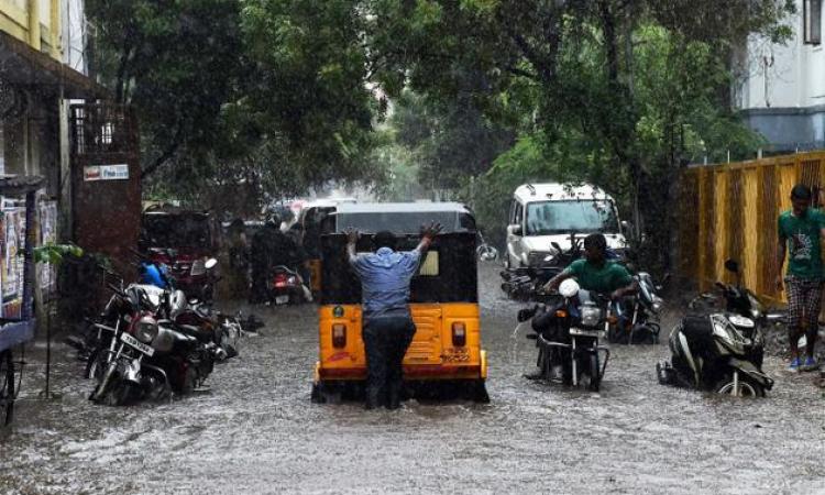 Flooded streets in Chennai