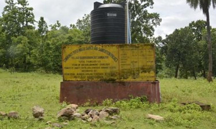 Ten thousand litres overhead tank to supply piped water (Source: IWP Flickr photos)