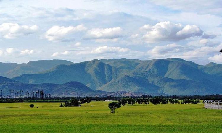 Western Ghats as seen from Gobichettipalayam. (Source: www.wikipedia.org)