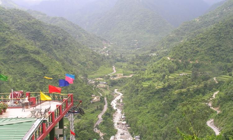 A view of Sahastradhara region from the ropeway (Source: Dr Umesh Behari Mathur/ Flickr)