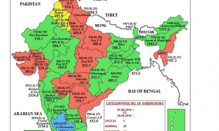 Amount of rainfall (Source: IMD)