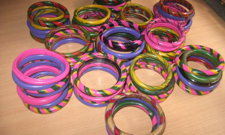 TRCSC promoting lac based products like bangles through training of over 200 women members of SHGs