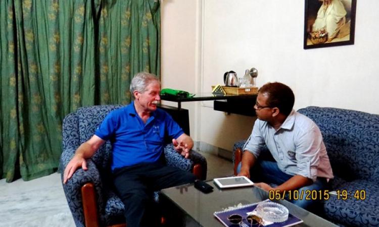 In conversation with Dr Molden (Source: Monoj Gogoi)