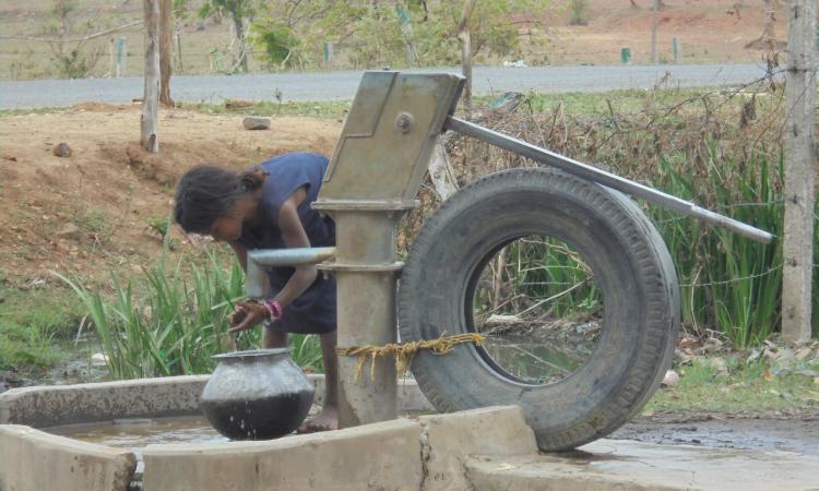 Drinking water source in a village at Kawardha, Chhattisgarh 