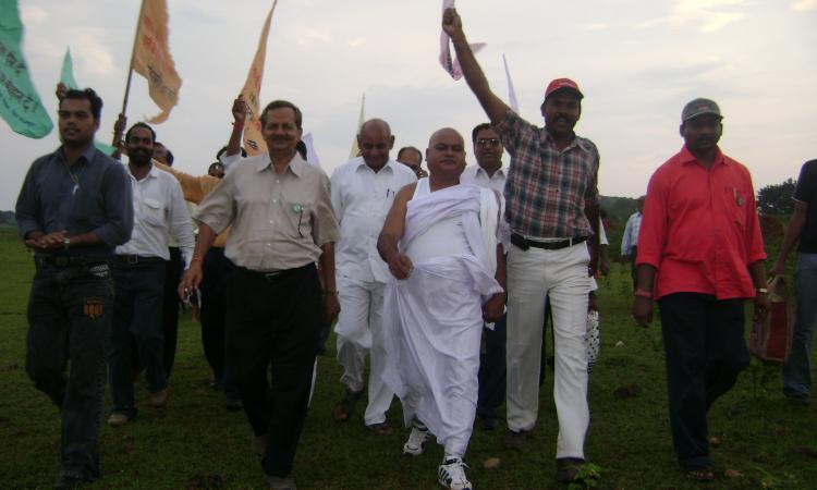 Shiv Rajpoot during his Kelo Yatra, 2008