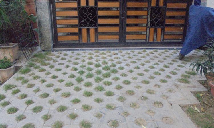 Porous tiles act as flood absorbers in the city