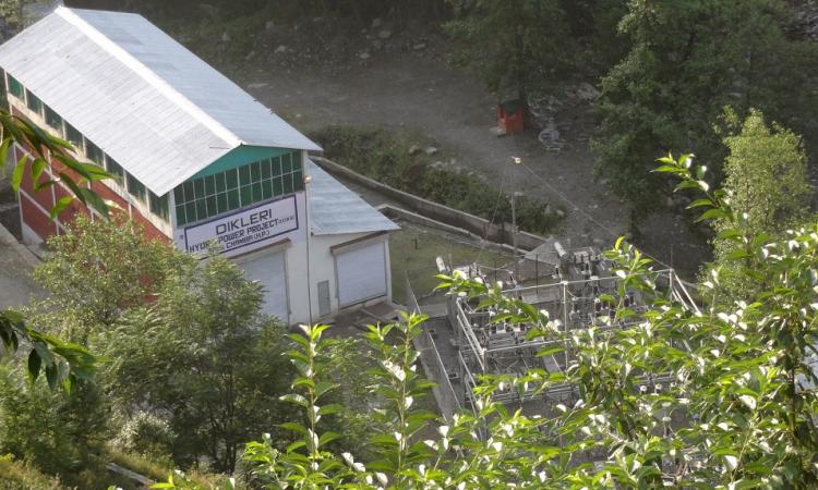 The Mani Mahesh hydel project near Saho village.