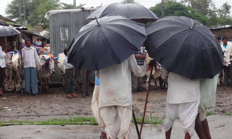 Monsoon affects life in North India