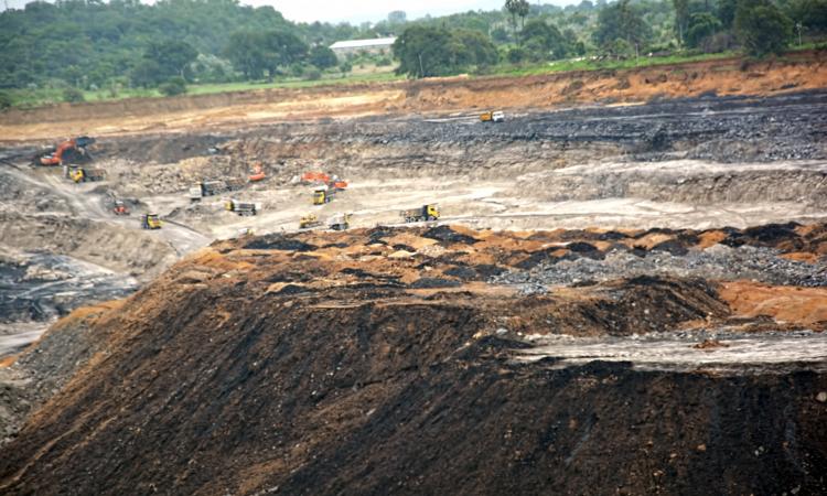 Work in progress in coal mines in Jharsuguda