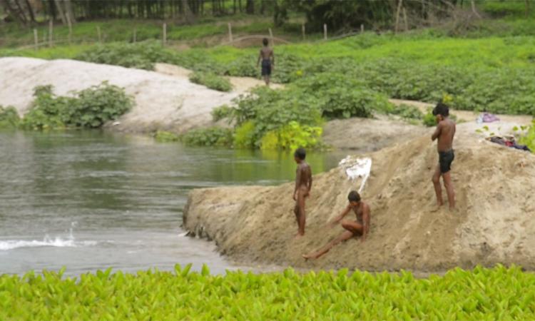 Once rice fields, now filled with sand (Jul 2012)