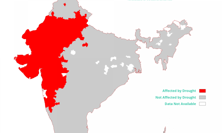 Drought map of India, 1918