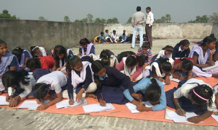 School children during the workshop.