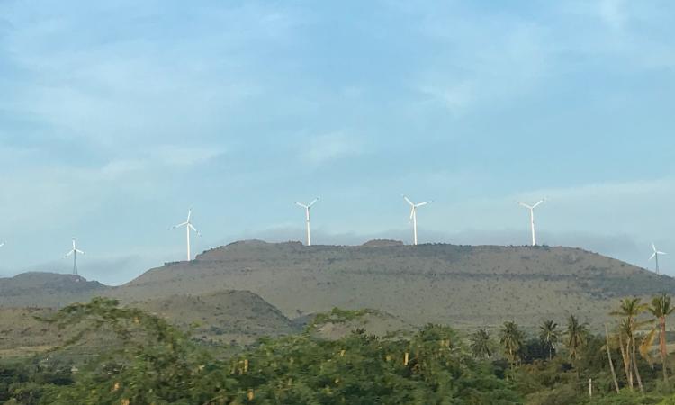 Windmills in Karnataka, India. Picture credit: India Water Portal