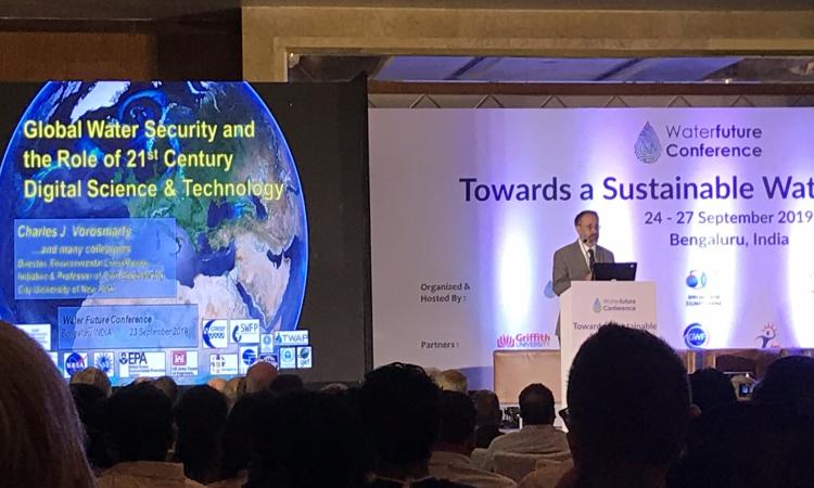 Charles Vorosmarty, Chair, COMPASS Initiative, Water Future at the opening plenary on advanced water system assessments to address water security challenges of the 21st century.