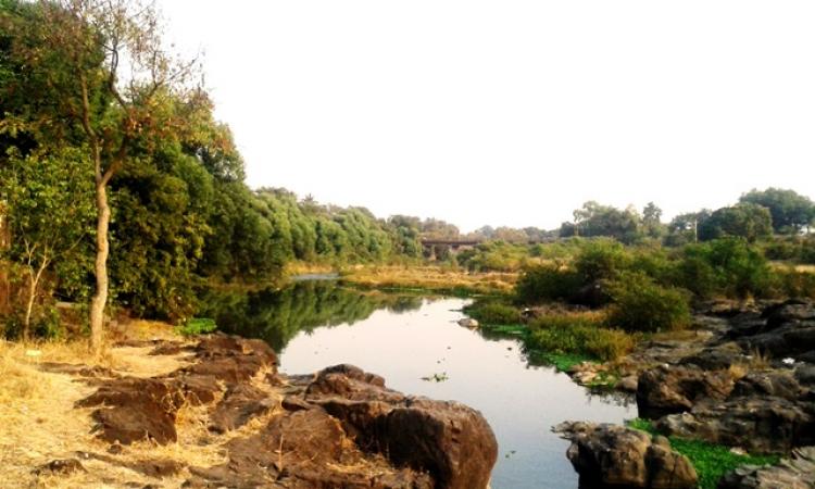 The Krishna river, Wai, Maharashtra