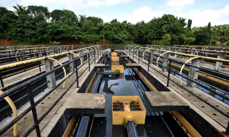Sewage treatment plant in Kavoor, Mangalore installed under the Karnataka Urban Development and Coastal Environmental Management Project. (Image: Asian Development Bank)