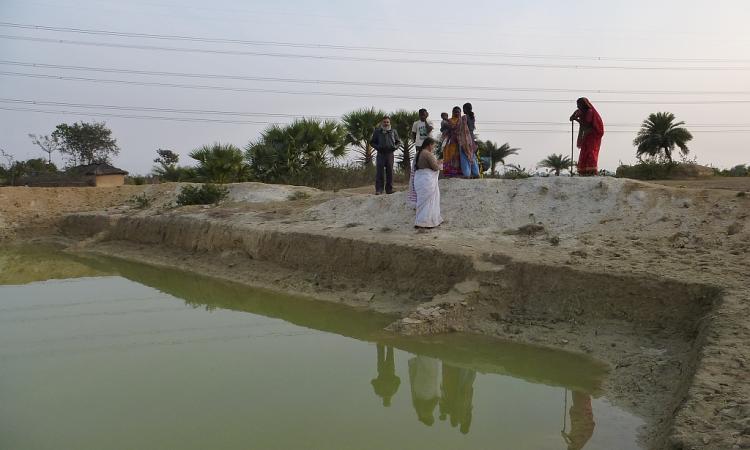 Celebrating the pond at Gobaria