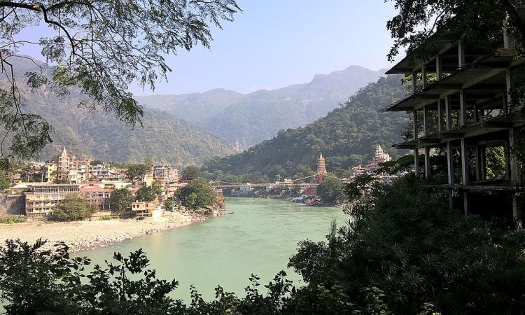 Ganga's riverflow at Rishikesh in Uttarakhand (Image courtesy: Ankit Singh; Wikimedia Commons, CC BY-SA 4.0)