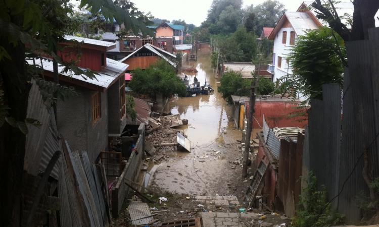 Destruction caused by September 2014 floods at a posh locality in Jammu and Kashmir, Rajbagh. Over 300 people lost their lives, thousands were rendered homeless and property worth billions was damaged during the floods. (All photos courtesy: Afsana Rashid)