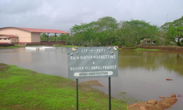 Rainwater harvesting in Goa University