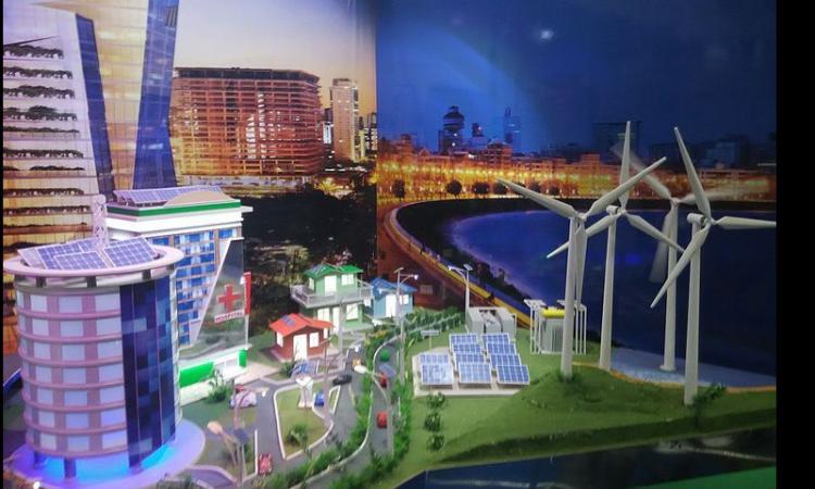 Smart city model at Trade Fair, New Delhi (Source: Wikimedia Commons)