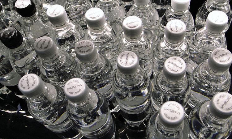 Bottled water (Source: Wikimedia Commons)