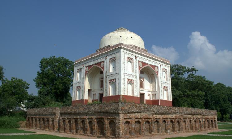 Restored monument in Sunder Nursery