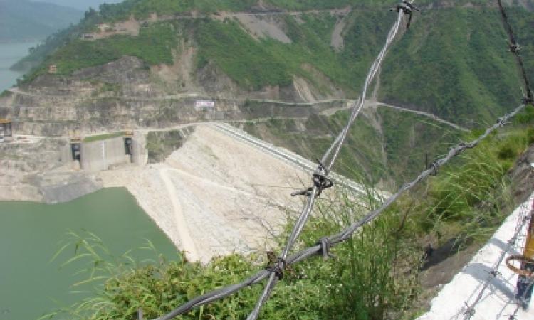 Tehri dam in lean season