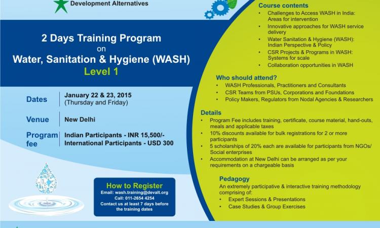 Training programme on 'Water, Sanitation & Hygiene