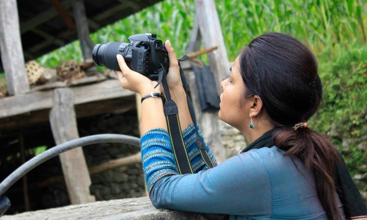 Usha Dewani-Das,doing what she loves best: Reel Art (Source: India Water Portal)