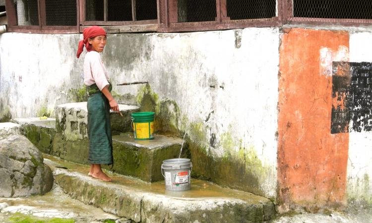 Water reservoir at Mima village