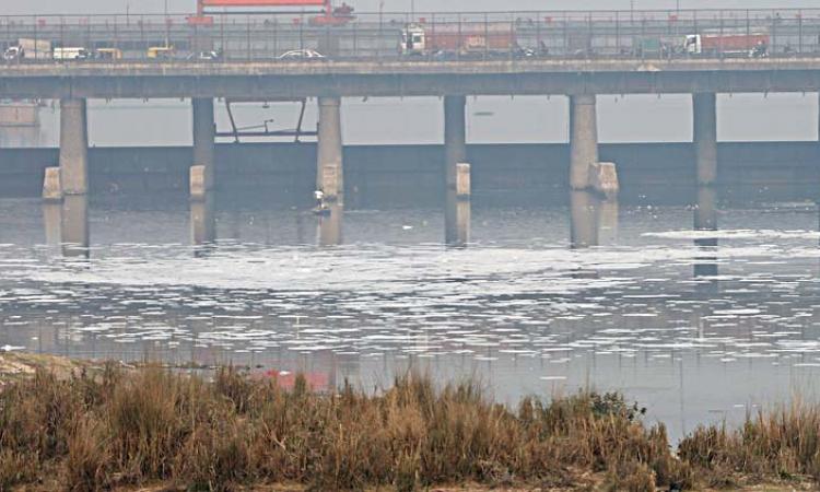 Frothing Yamuna (Picture courtesy: The Indian Express)